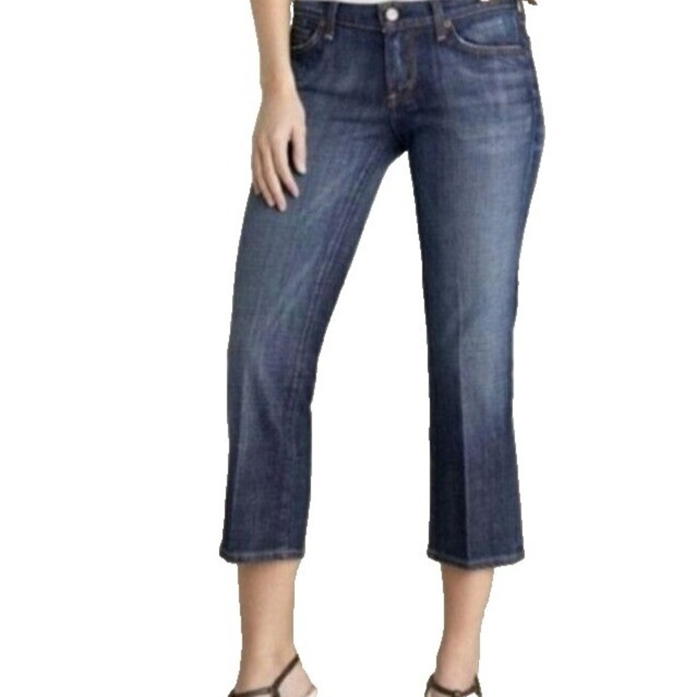 Citizens of Humanity Kelly Low Rise Boot Cut Crop Stretch Size 27 28x22 Pacific